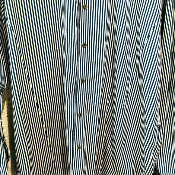 Ted Baker Blue Stripes Button Down Shirt. Size 6. - Picture 5 of 7
